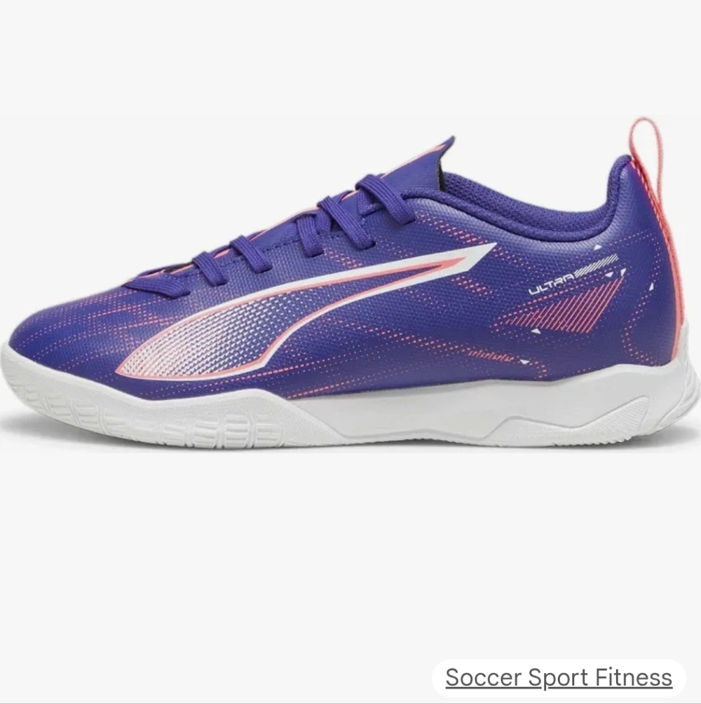 PUMA Kids Ultra 5 Play It Jr lapis lazuli/puma white Indoor Training Shoes Sz 1 - Picture 2 of 12